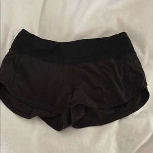 Black Lululemon Speed Up Shorts Size: 2